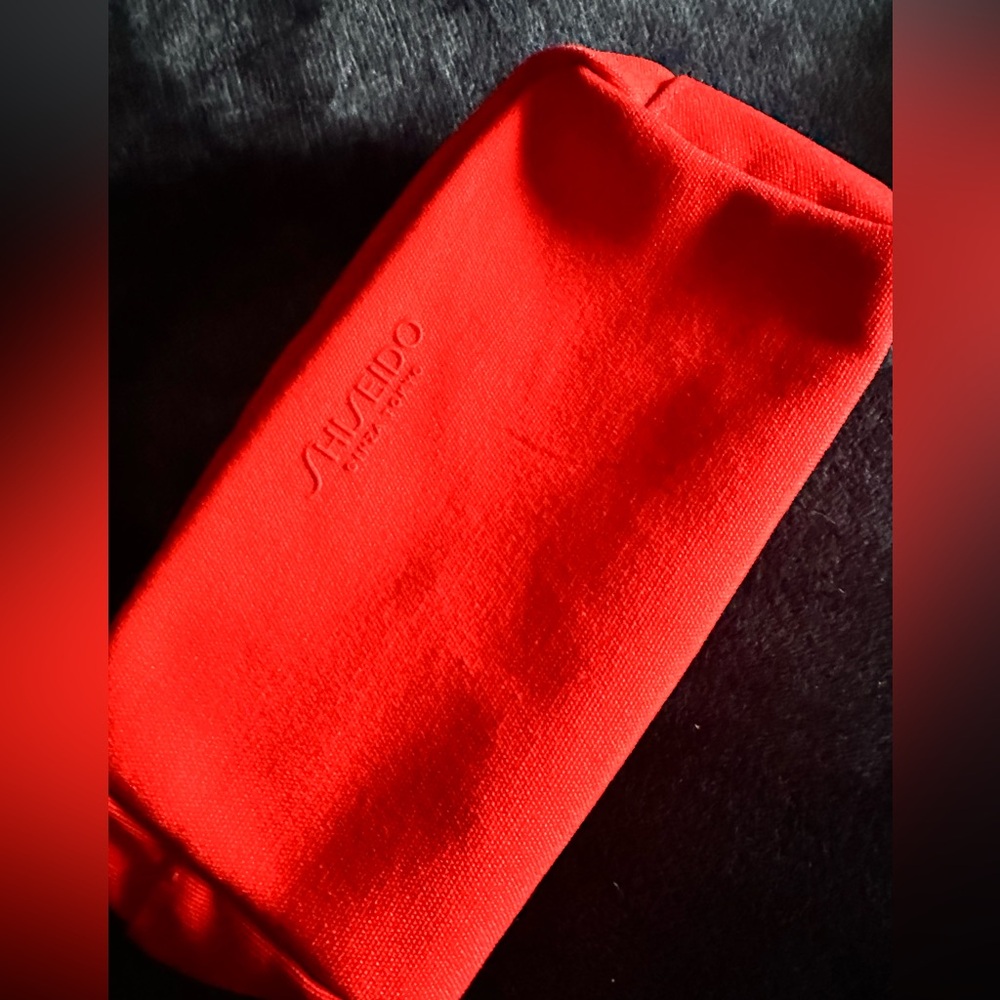 Shiseido Red Makeup Pouch
